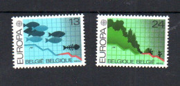 BELGIUM -1986 - EUROPA SET OF 2 MINT NEVER HIGED ,  SG CAT £7.50 - Unused Stamps