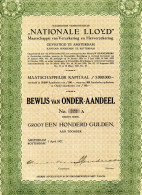 NATIONALE LLOYD - Maatschappij Van Verzekering En Herverzekering - Bank & Insurance