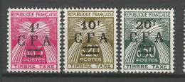 REUNION Taxe N° 45 à 47 Série Complète  NEUF** LUXE SANS CHARNIERE NI TRACE / Hingeless  / MNH - Postage Due