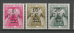 REUNION Taxe N° 45 à 47 Série Complète  NEUF** LUXE SANS CHARNIERE NI TRACE / Hingeless  / MNH - Portomarken