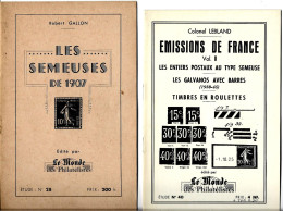 2 études /  Etude N 40  Entiers Postaux  Au Type Semeuse / Etude N 28  Les Semeuses De 1907 - Philatelie Und Postgeschichte