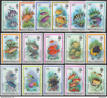 1981 Montserrat Fish 16v. MNH SG N. 555/70 - Andere & Zonder Classificatie