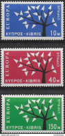 1963 Cyprus Europa Tree 3v. MNH SG N. 224/26 - Autres & Non Classés