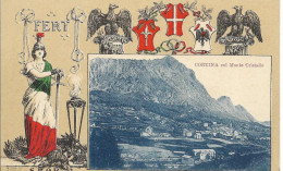 Cpa  Cortina, Collection FERT, Devise Et Blason De La Maison De Savoie, Col Monte Cristallo - Autres & Non Classés