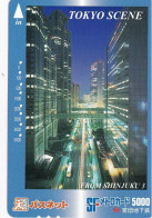 Japan Prepaid SF Card 5000 - Tokyo Skyline By Night Shinjuku - Japón