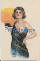 228227 ARGENTINA  ART ARTE WOMAN WITH A FAN PUBLICITY INCO JARABE EXPECTORANTE NO POSTAL POSTCARD - Argentine