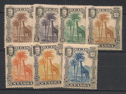 NYASSA - 1901 - N°YT. 27 à 33 - Girafes - Neuf Luxe ** / MNH / Postfrisch - Giraffen