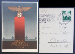 THIRD REICH ORIGINAL PROPAGANDA POSTCARD NSDAP REICHSPARTEITAG NURNBERG 1936 - War 1939-45