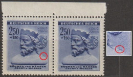 23/ Pof. 105, Plate Flaw, Stamps Position 3, Print Plate 1 And 2 - Ungebraucht