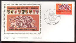 FDC SOIE / ZIJDE 1939 - 09/06/1979 - Chambre Des Métiers Et Négoces (1 Pli, Oblitération 6590 Momignies) - 1971-1980