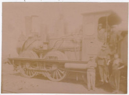 Photo De Particulier Albuminée Chemin De Fer Trains Locomotive Immatriculé EST Modèle A Identifier   Réf 30272 - Eisenbahnen