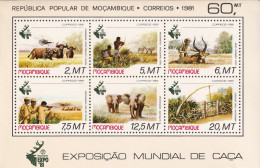 MOZAMBIQUE. BLOC** 1981. CHASSE. EXPOSICAO MUNDIAL DE CACA   / 2 - Mosambik