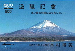 Japan Prepaid Quo Card 500 -  Mount Fuji - Giappone