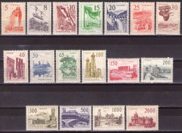 Yugoslavia 1961 - Industry And Architecture - Mi 973-989 - MNH**VF - Unused Stamps