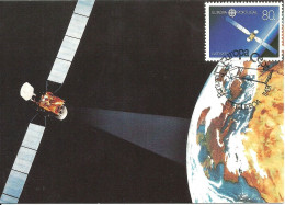 30834 - Carte Maximum - Portugal - Europa - Satetite Eutelsat II Satellite - Maximumkarten (MC)