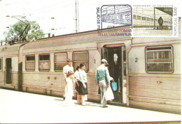 30836 - Carte Maximum - Portugal - Emigrante - Comboio Train Railways Chemin De Fer - Carruagem Na Estação Tomar  - Cartes-maximum (CM)