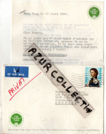 LETTRE LEE GARDEN HOTEL + CORRESPONDANCE BY AIR MAIL POUR DENMARK - Brieven En Documenten