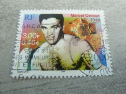 Marcel Cerdan (1916-1949) Boxeur - 3f. (0.46 €) - Yt 3312 - Multicolore - Oblitéré - Année 2000 - - Boxen