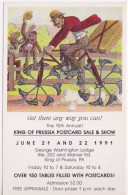 CARTE DE SALON 1991 - POST CARD -  PA  Etats-Unis-Pennsylvania - HUMOUR BICYCLETTE - Bolsas Y Salón Para Coleccionistas