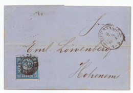 Allemagne Baviere Bayern Lettre 1864 Timbre Y&T N°11 Mi N°10 Brief Cover - Brieven En Documenten