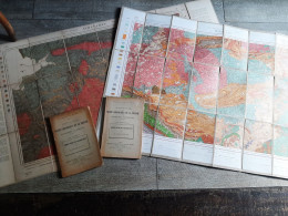 Lot Carte Géologique De La France Et Topographies Souterraines 1912 1911 Carte Géologique Mayenne 1905 Avranches 1849 - Toeristische Brochures