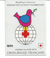 CARNET CROIX ROUGE  1974 - Cruz Roja