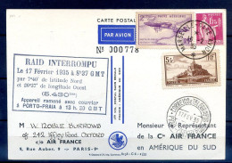 060524   LETTRE ACCIDENTEE  VOL PARIS AMERIQUE DU SUD LE 17/02/35 - Unfallpost