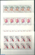 Czechoslovkia 1977 Praha 78 Costumes, 4 M/ss, 10 Stamps Each, Mint NH, Various - Costumes - Otros & Sin Clasificación