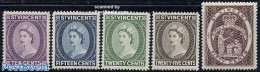 Saint Vincent 1964 Definitives 5v, Perf. 12.5, Mint NH - St.Vincent (1979-...)