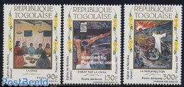 Togo 1987 Easter 3v, Mint NH, Art - Paintings - Togo (1960-...)