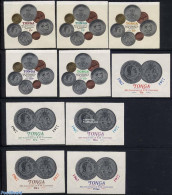 Tonga 1977 10 Years King Tupou IV 10v, Mint NH, History - Various - Kings & Queens (Royalty) - Money On Stamps - Koniklijke Families