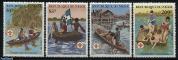 Niger 1982 75 Years Scouting 4v, Mint NH, Sport - Transport - Scouting - Ships And Boats - Barche
