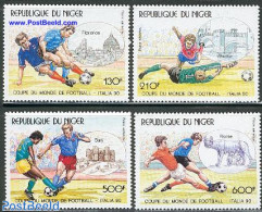 Niger 1990 World Cup Football Italy 4v, Mint NH, Sport - Football - Níger (1960-...)