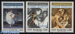 San Marino 1989 R. Nurejew 3v, Mint NH, Performance Art - Dance & Ballet - Nuevos