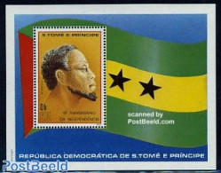 Sao Tome/Principe 1980 5 Years Independence S/s, Mint NH, History - Kings & Queens (Royalty) - Koniklijke Families