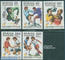 Togo 1982 World Cup Football Spain 5v, Mint NH, Sport - Football - Togo (1960-...)