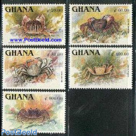 Ghana 1993 Crabs 5v, Mint NH, Nature - Shells & Crustaceans - Crabs And Lobsters - Meereswelt