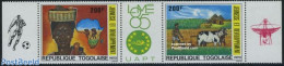 Togo 1985 Philexafrique 2v+tab [:T:], Mint NH, Nature - Various - Cattle - Philately - Agriculture - Agricoltura