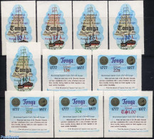 Tonga 1977 Captain Cook 10v, Mint NH, History - Transport - Explorers - Ships And Boats - Esploratori