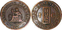 FRANCE - INDOCHINE -1887 - 1 Centième - 19-252 - Französisch-Indochina