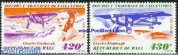 Mali 1977 Charles Lindbergh 2v, Mint NH, Transport - Aircraft & Aviation - Airplanes