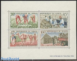 Niger 1963 Agriculture S/s, Mint NH, Nature - Transport - Various - Camels - Automobiles - Agriculture - Voitures