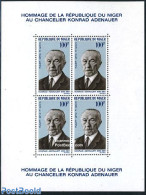 Niger 1967 Konrad Adenauer S/s, Mint NH, History - Germans - Politicians - Níger (1960-...)
