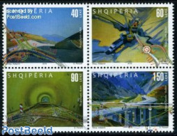 Albania 2010 Road Between Durres And Kukes 4v [+], Mint NH, Transport - Automobiles - Art - Bridges And Tunnels - Coches
