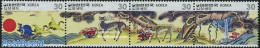 Korea, South 1980 Paintings 4v [:::], Mint NH, Nature - Birds - Deer - Art - Paintings - Corea Del Sud