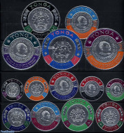Tonga 1967 Coronation 14v, Mint NH, History - Kings & Queens (Royalty) - Königshäuser, Adel