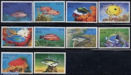 Maldives 1992 Fish 10v, Mint NH, Nature - Fish - Pesci