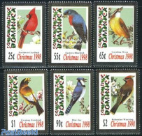 Dominica 1998 Christmas, Birds 6v, Mint NH, Nature - Religion - Birds - Christmas - Woodpeckers - Kerstmis
