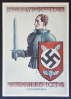 GERMANY THIRD REICH ORIGINAL POSTCARD NÜRNBERG RALLY 1934 IMPERIAL EAGLE - War 1939-45