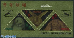 Grenada Grenadines 1999 Year Of The Rabbit 3v M/s, Mint NH, Nature - Various - Animals (others & Mixed) - Rabbits / Ha.. - Nieuwjaar